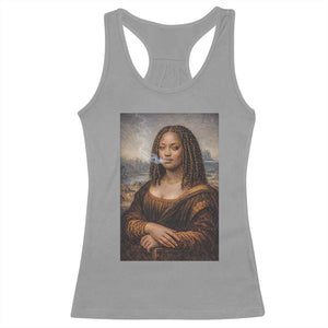 Funny Black Mona Lisa Racerback Tank Top African American Pride TS12 Sport Gray Print Your Wear