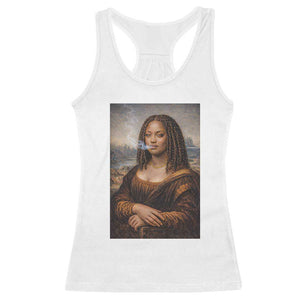 Funny Black Mona Lisa Racerback Tank Top African American Pride TS12 White Print Your Wear