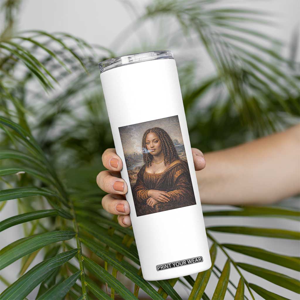 Funny Black Mona Lisa Skinny Tumbler African American Pride TS12 Print Your Wear