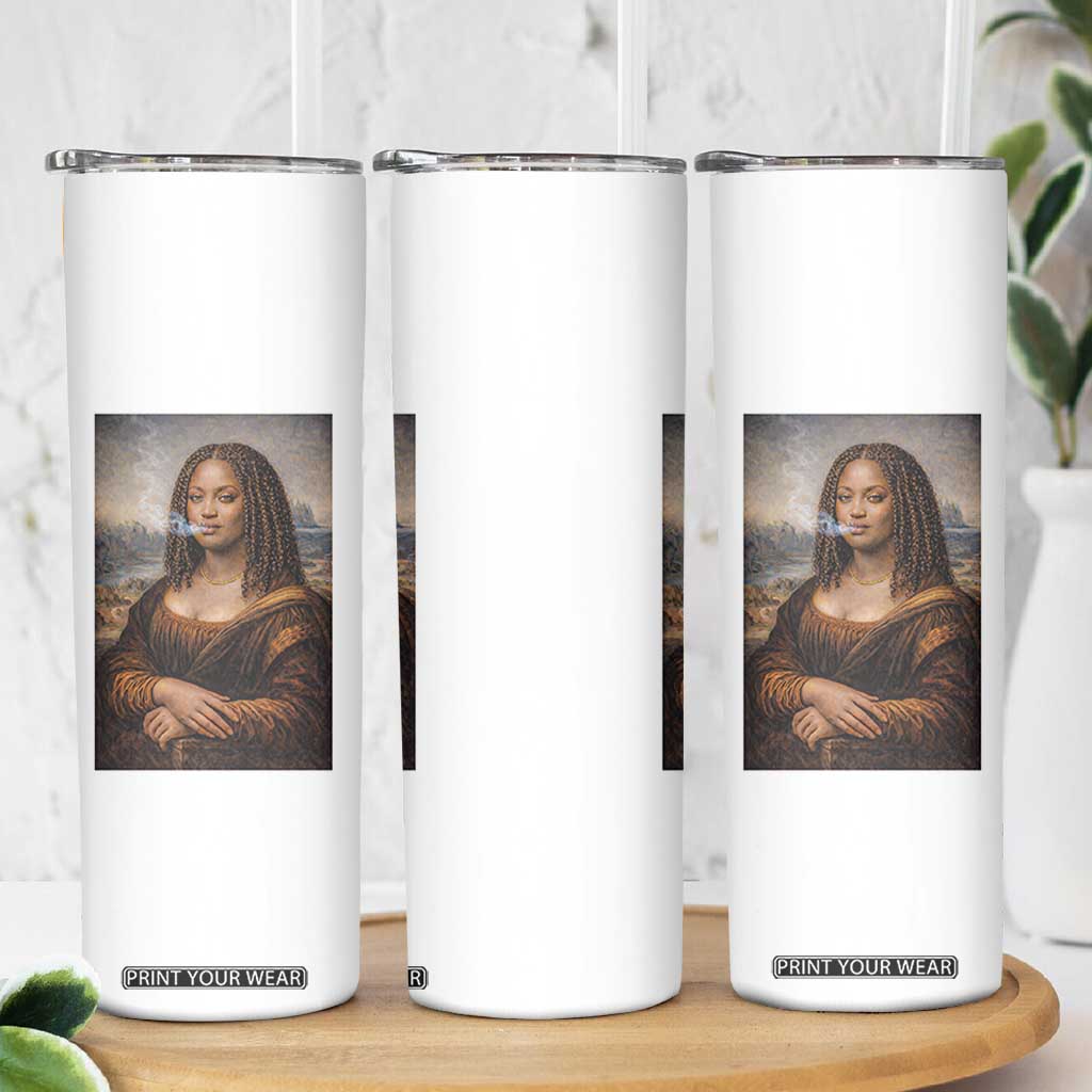 Funny Black Mona Lisa Skinny Tumbler African American Pride TS12 Print Your Wear