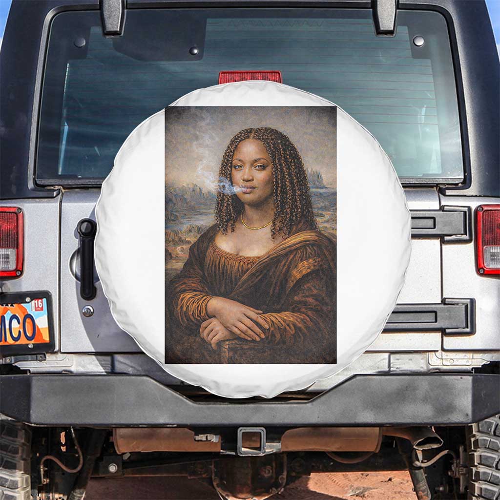 Funny Black Mona Lisa Spare Tire Cover African American Pride TS12 No hole Black Print Your Wear