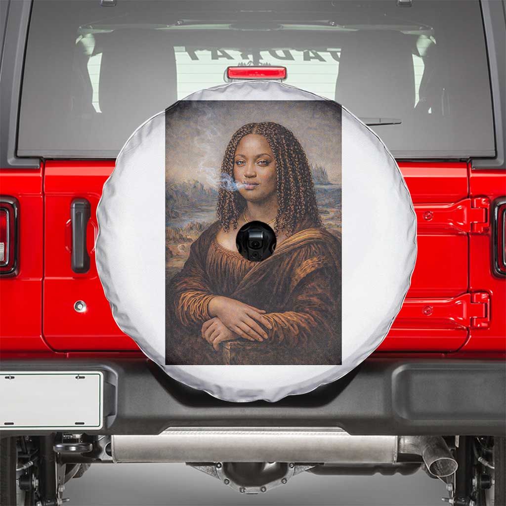 Funny Black Mona Lisa Spare Tire Cover African American Pride TS12 Black Print Your Wear