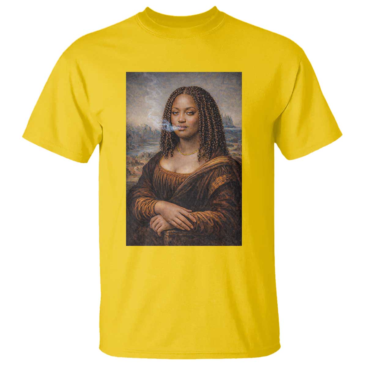 Funny Black Mona Lisa T Shirt African American Pride TS12 Daisy Print Your Wear