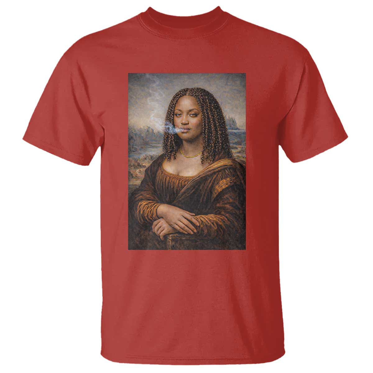Funny Black Mona Lisa T Shirt African American Pride TS12 Red Print Your Wear