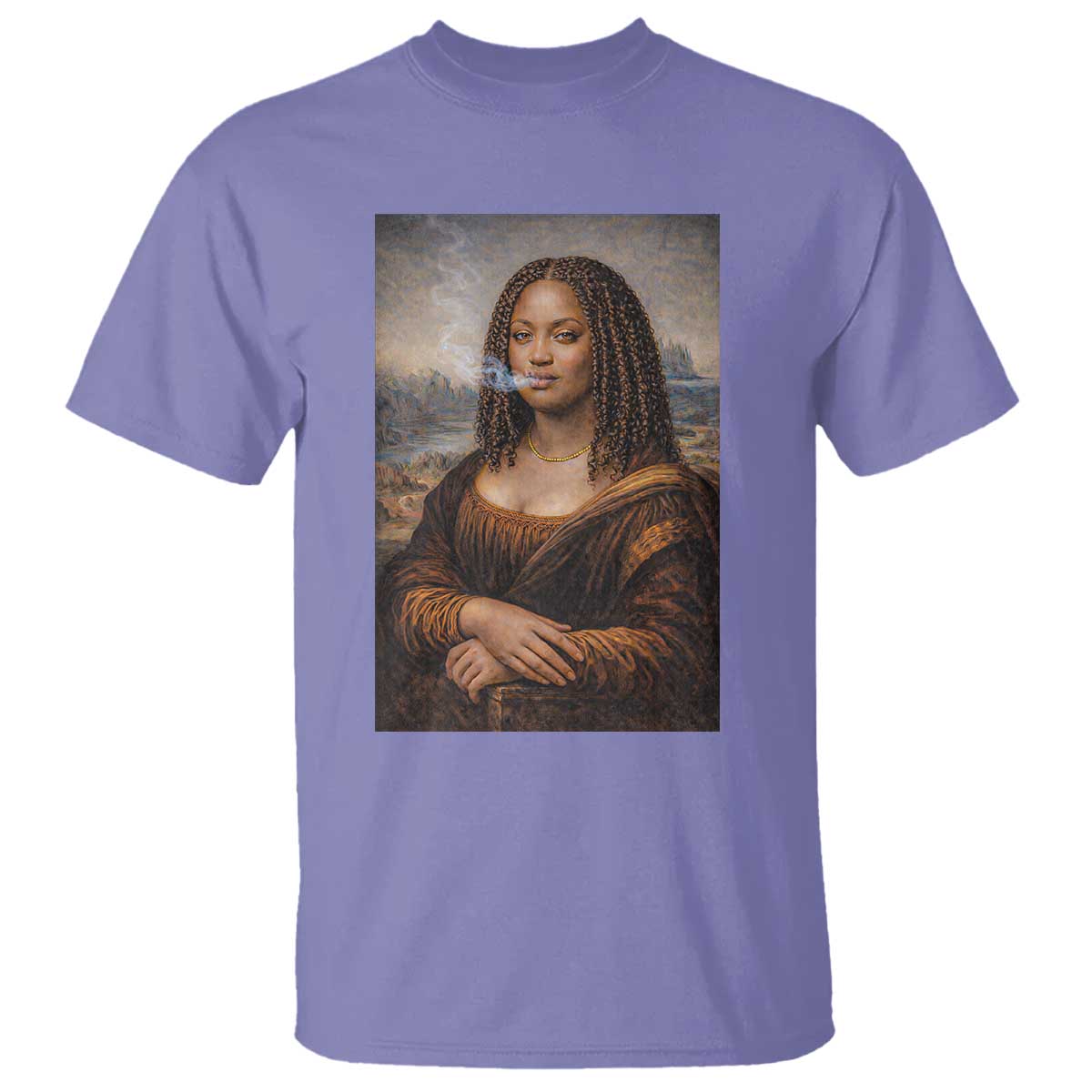 Funny Black Mona Lisa T Shirt African American Pride TS12 Violet Print Your Wear