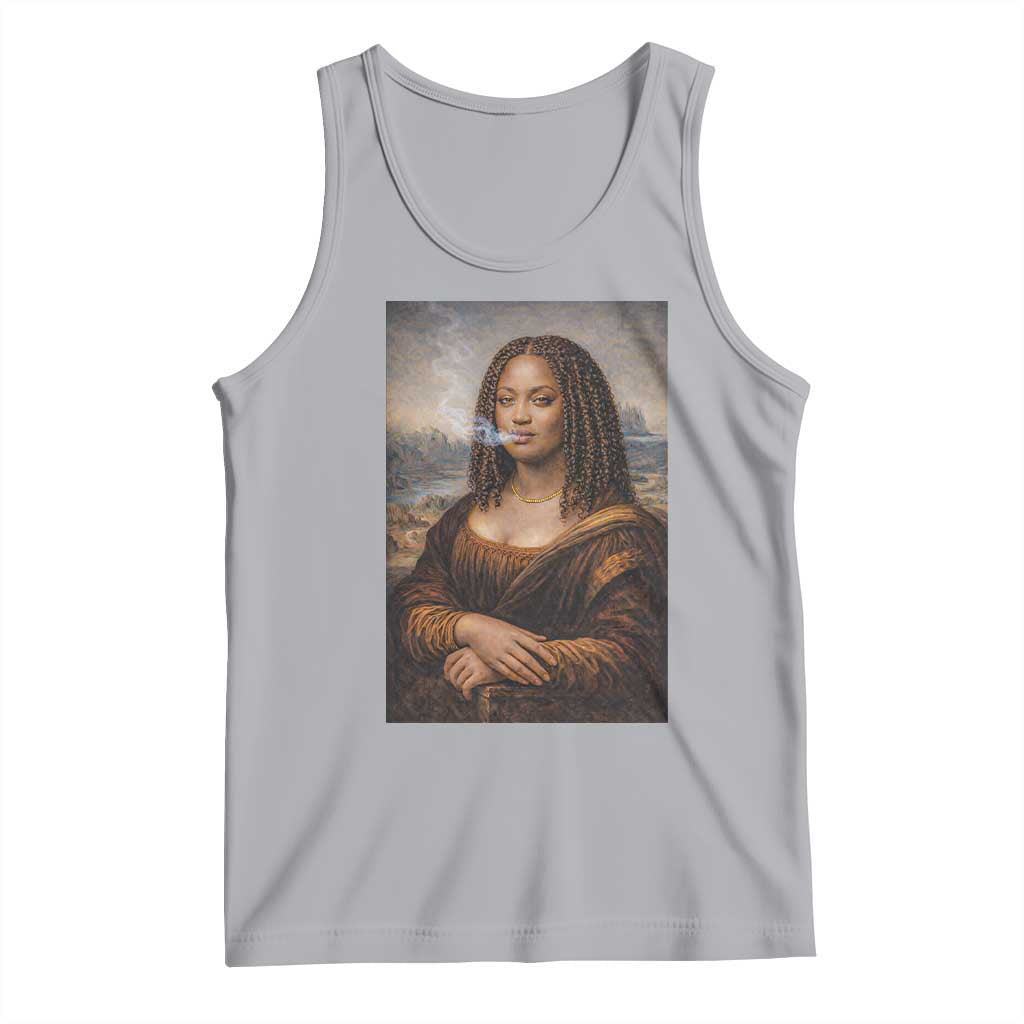 Funny Black Mona Lisa Tank Top African American Pride TS12 Athletic Heather Print Your Wear