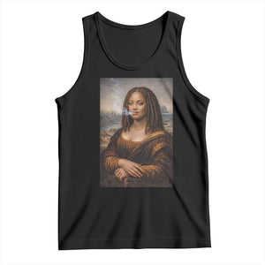 Funny Black Mona Lisa Tank Top African American Pride TS12 Black Print Your Wear
