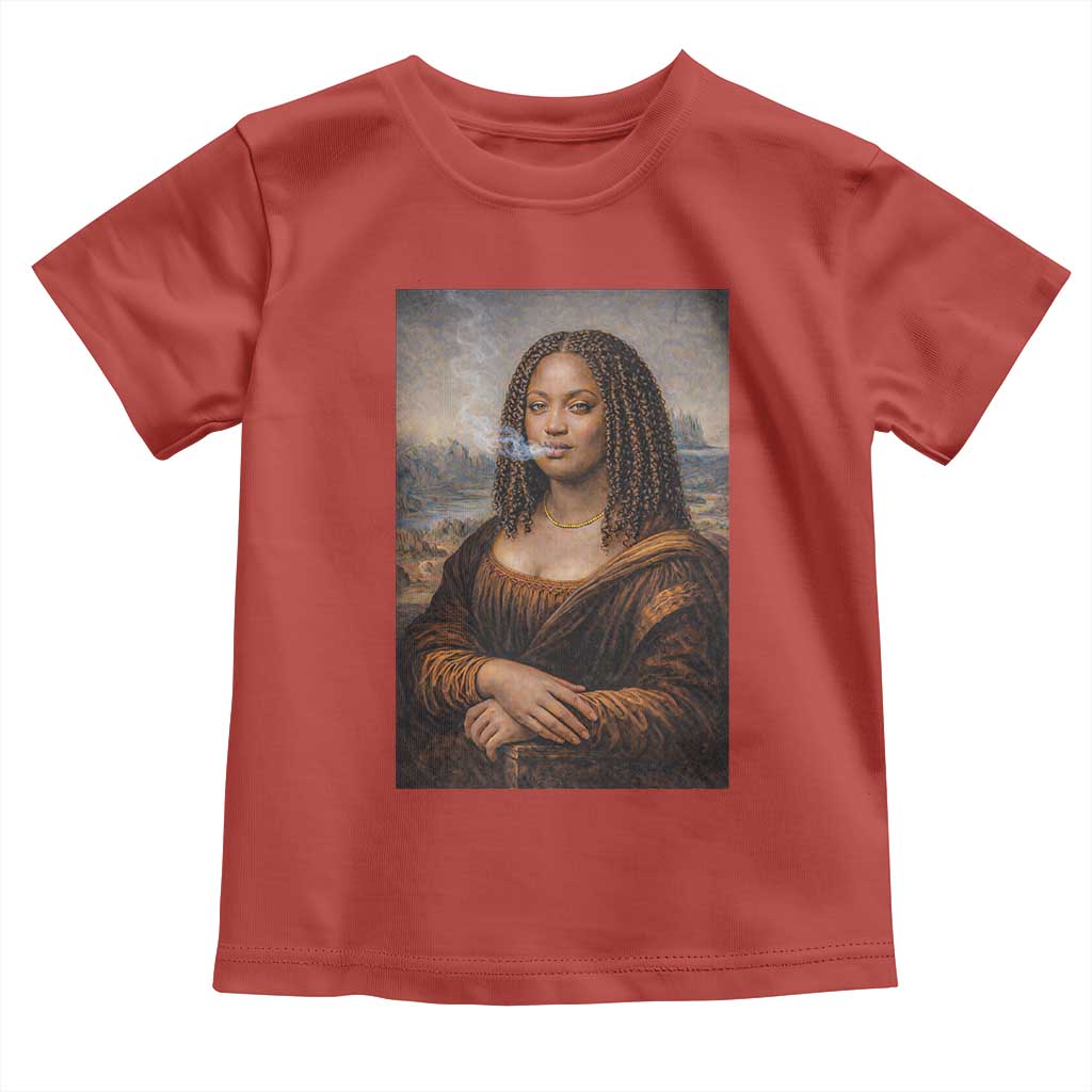 Funny Black Mona Lisa Toddler T Shirt African American Pride TS12 Red Print Your Wear