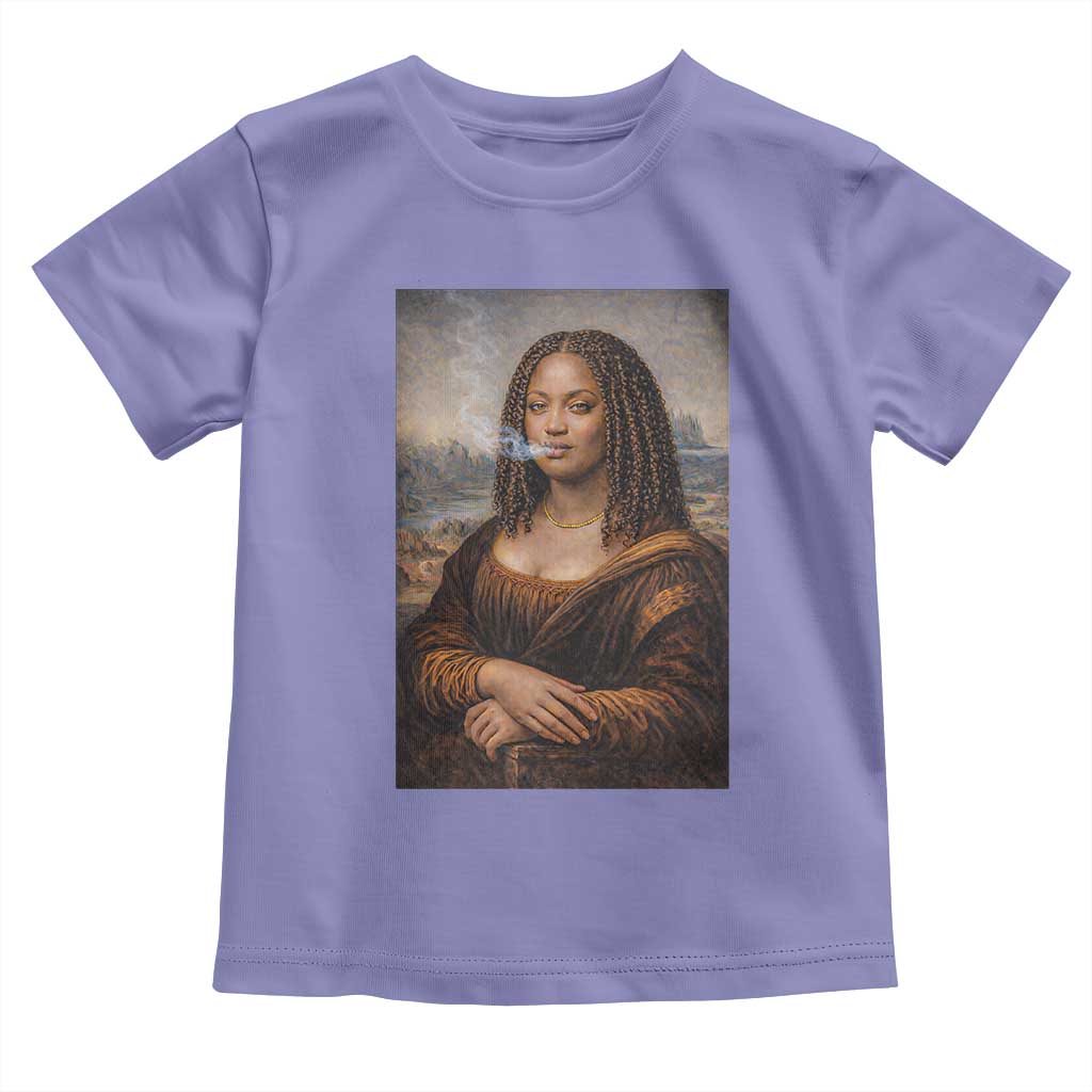 Funny Black Mona Lisa Toddler T Shirt African American Pride TS12 Violet Print Your Wear