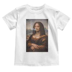 Funny Black Mona Lisa Toddler T Shirt African American Pride TS12 White Print Your Wear