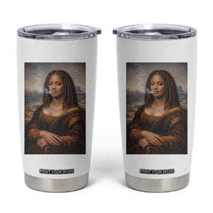 Funny Black Mona Lisa Tumbler Cup African American Pride TS12 White Print Your Wear