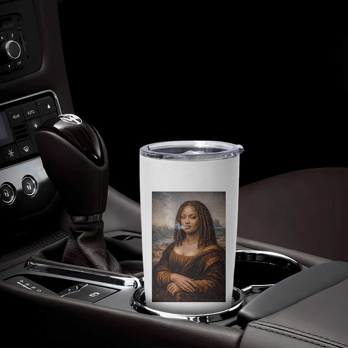 Funny Black Mona Lisa Tumbler Cup African American Pride TS12 Print Your Wear