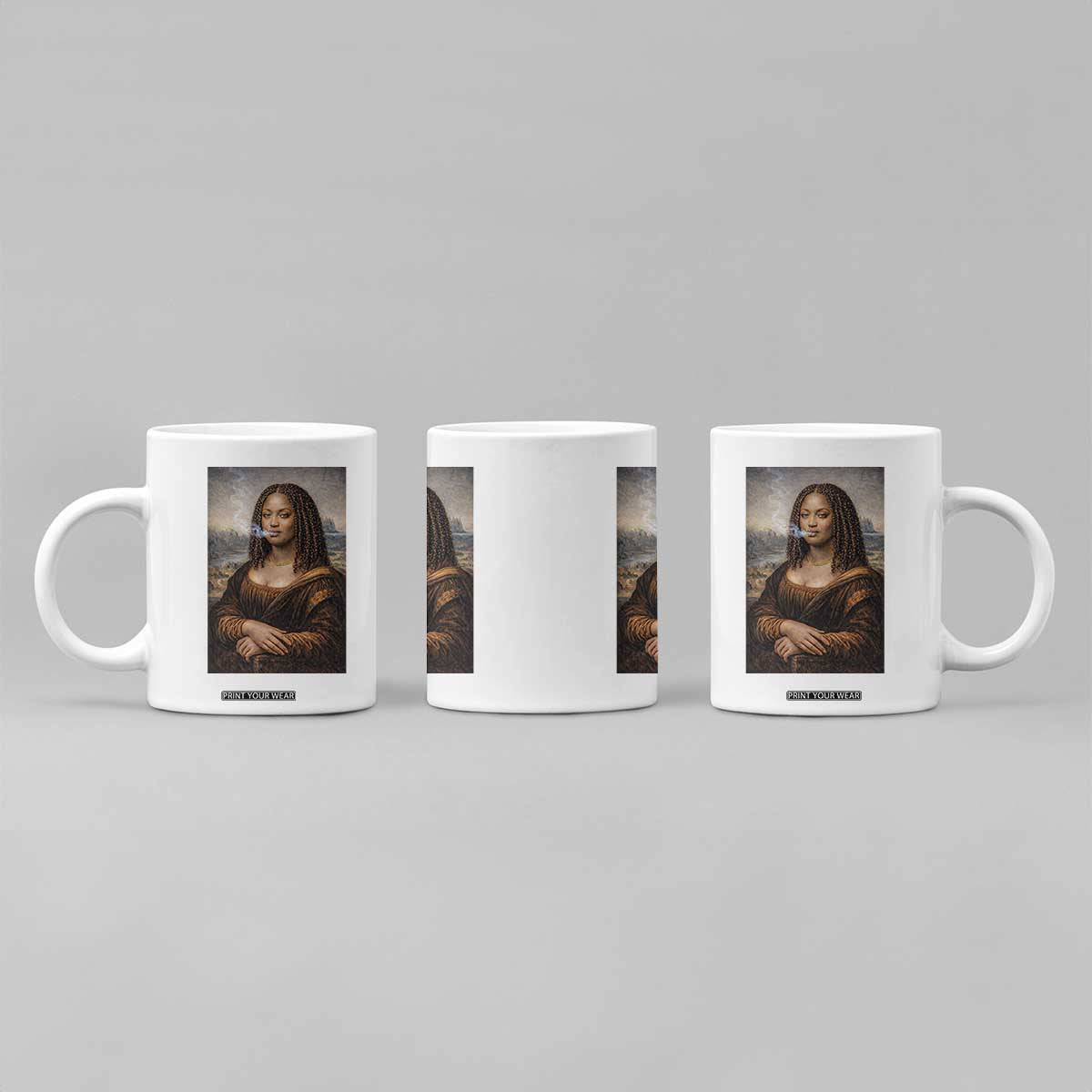 Funny Black Mona Lisa Coffee Mug African American Pride TS12 Print Your Wear