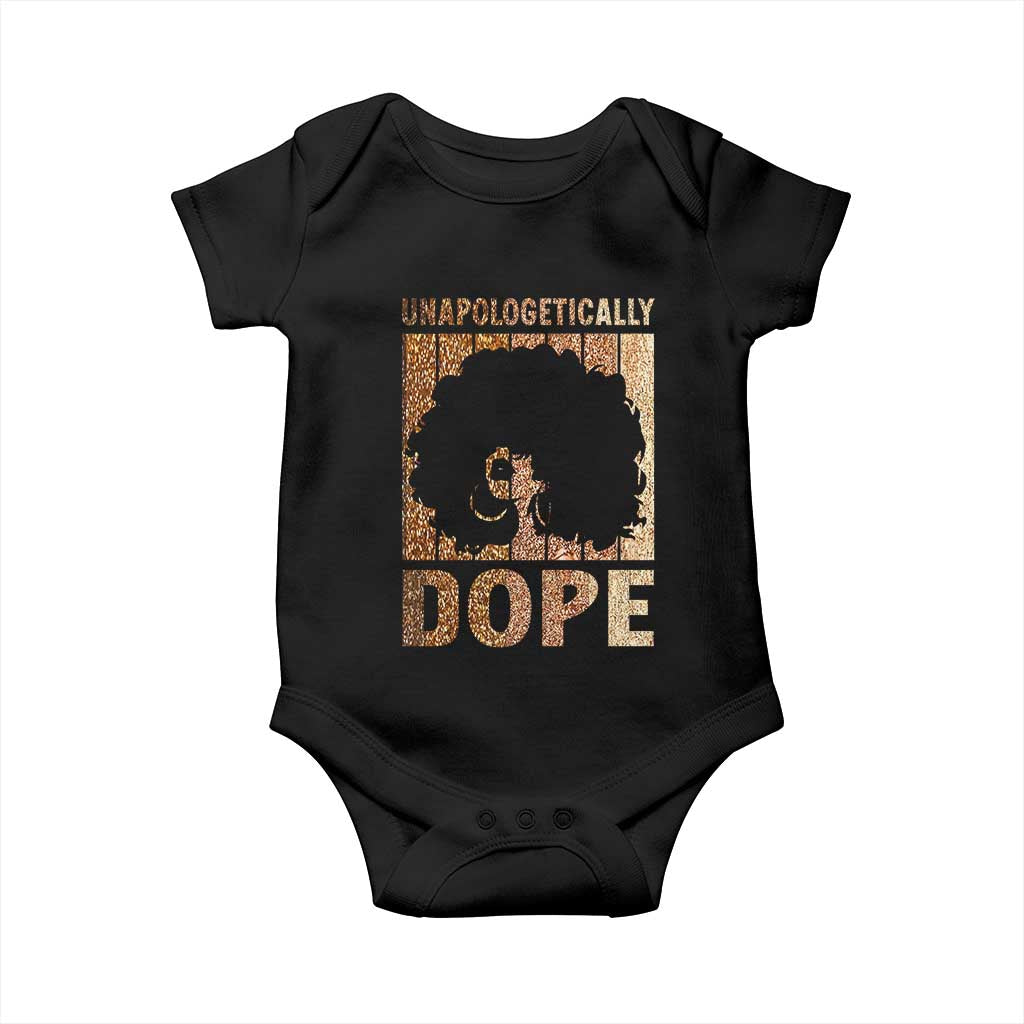 Melanin Queen Glitter Print Baby Onesie Unapologetically Dope TS12 Black Print Your Wear