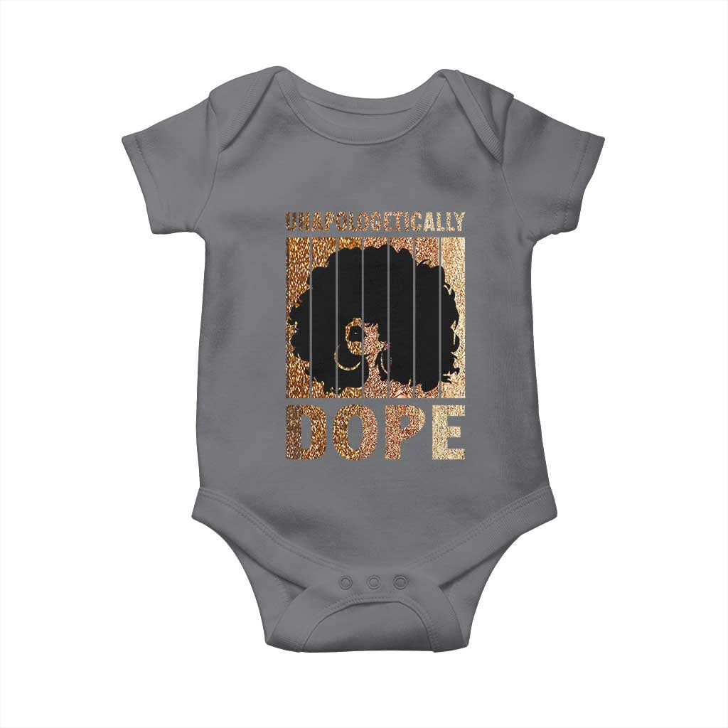 Melanin Queen Glitter Print Baby Onesie Unapologetically Dope TS12 Charcoal Print Your Wear