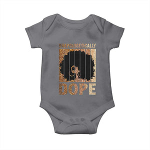 Melanin Queen Glitter Print Baby Onesie Unapologetically Dope TS12 Charcoal Print Your Wear