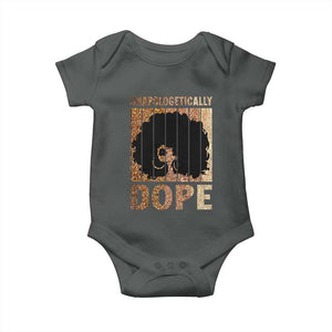 Melanin Queen Glitter Print Baby Onesie Unapologetically Dope TS12 Dark Heather Print Your Wear