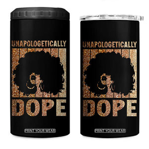 Melanin Queen Glitter Print 4 in 1 Can Cooler Tumbler Unapologetically Dope TS12 One Size: 16 oz Black Print Your Wear