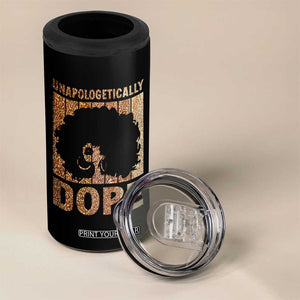 Melanin Queen Glitter Print 4 in 1 Can Cooler Tumbler Unapologetically Dope TS12 Print Your Wear