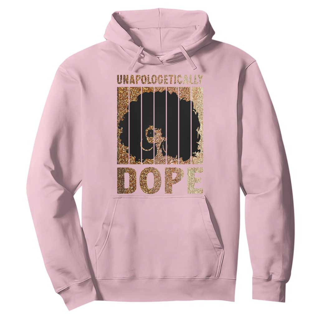 Melanin Queen Glitter Print Hoodie Unapologetically Dope TS12 Light Pink Print Your Wear