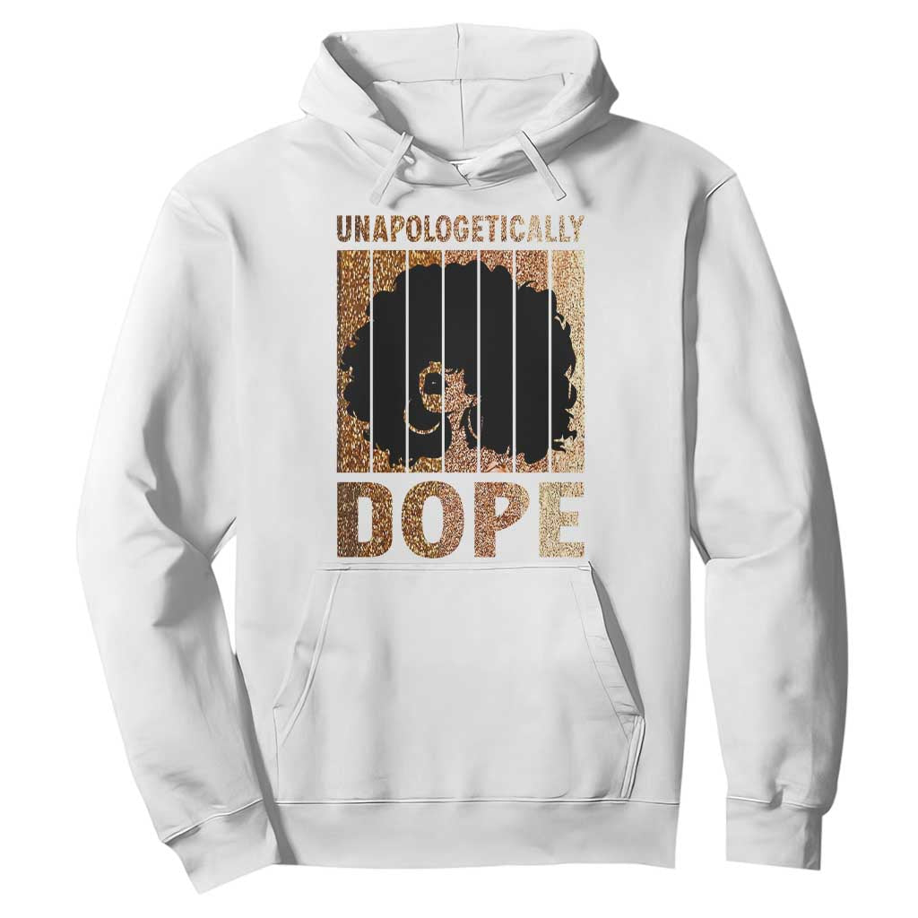 Melanin Queen Glitter Print Hoodie Unapologetically Dope - Print Your Wear