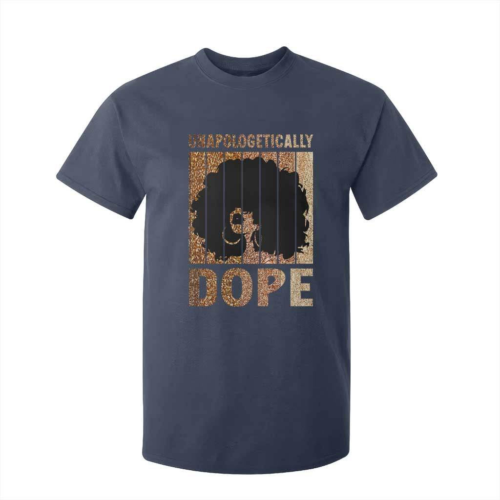 Melanin Queen Glitter Print T Shirt For Kid Unapologetically Dope TS12 Navy Print Your Wear