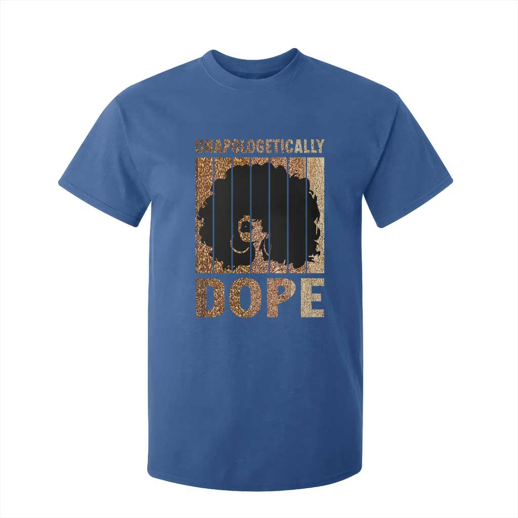 Melanin Queen Glitter Print T Shirt For Kid Unapologetically Dope TS12 Royal Blue Print Your Wear