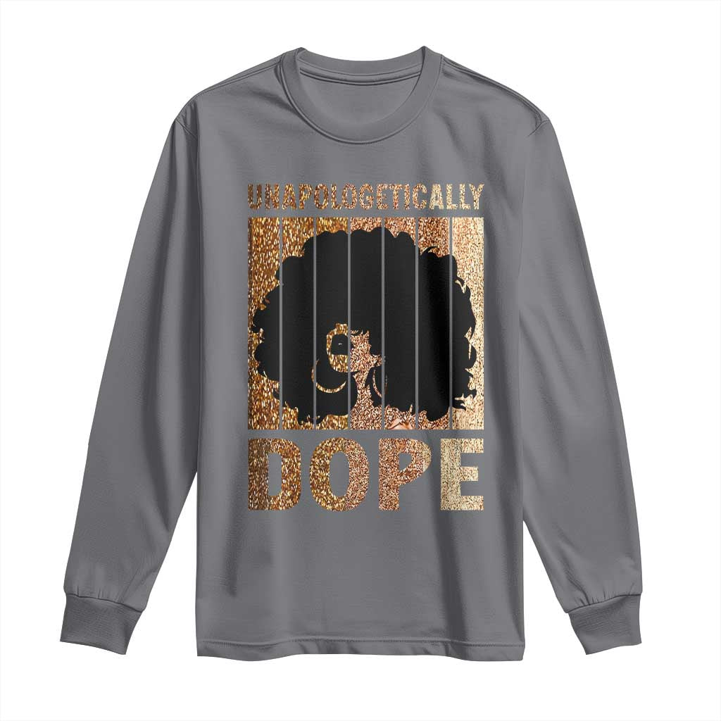 Melanin Queen Glitter Print Long Sleeve Shirt Unapologetically Dope TS12 Charcoal Print Your Wear