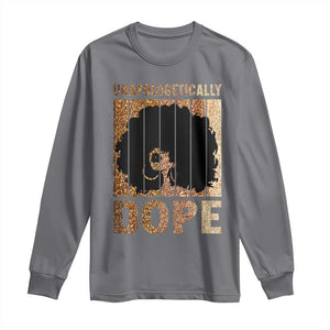 Melanin Queen Glitter Print Long Sleeve Shirt Unapologetically Dope TS12 Charcoal Print Your Wear