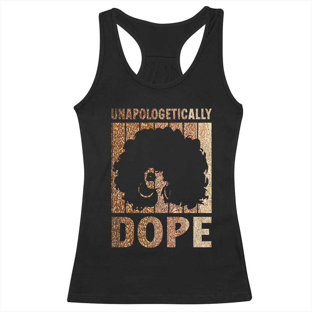 Melanin Queen Glitter Print Racerback Tank Top Unapologetically Dope TS12 Black Print Your Wear