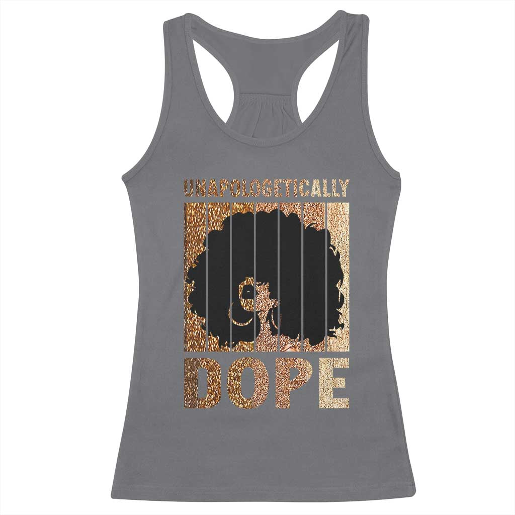 Melanin Queen Glitter Print Racerback Tank Top Unapologetically Dope TS12 Charcoal Print Your Wear