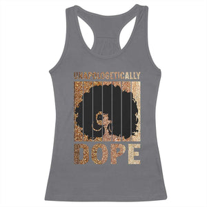 Melanin Queen Glitter Print Racerback Tank Top Unapologetically Dope TS12 Charcoal Print Your Wear