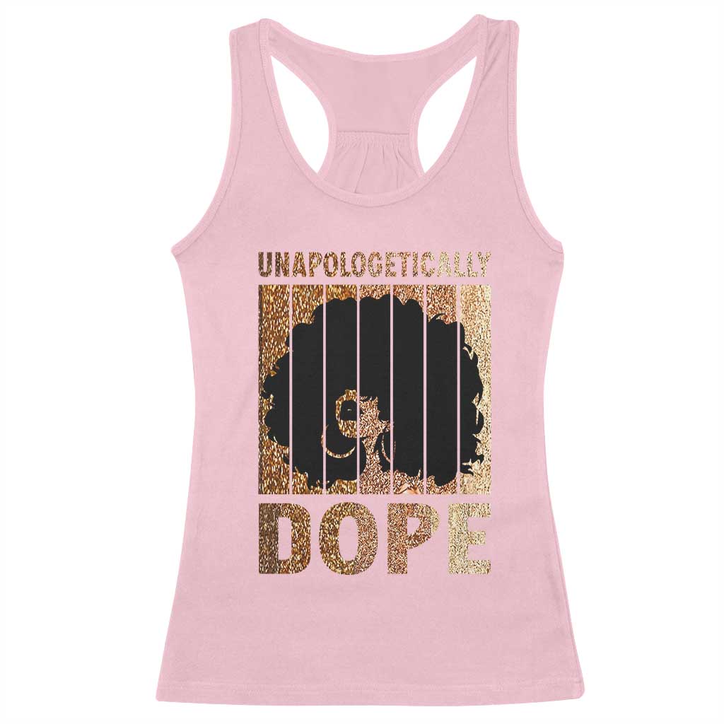 Melanin Queen Glitter Print Racerback Tank Top Unapologetically Dope TS12 Light Pink Print Your Wear