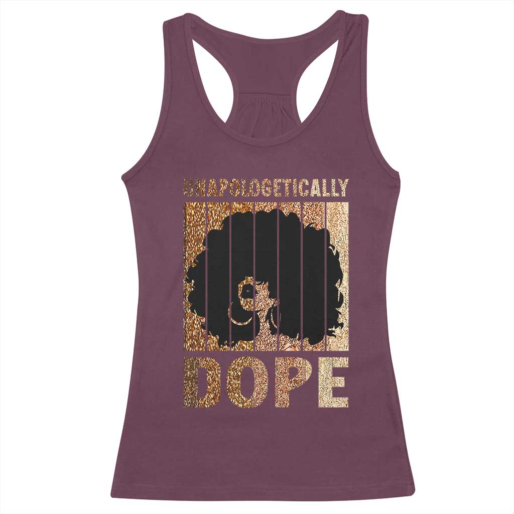 Melanin Queen Glitter Print Racerback Tank Top Unapologetically Dope TS12 Maroon Print Your Wear