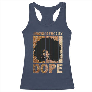 Melanin Queen Glitter Print Racerback Tank Top Unapologetically Dope TS12 Navy Print Your Wear