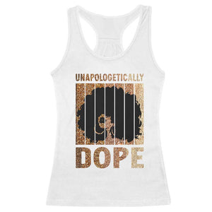 Melanin Queen Glitter Print Racerback Tank Top Unapologetically Dope TS12 White Print Your Wear