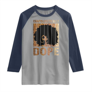 Melanin Queen Glitter Print Raglan Shirt Unapologetically Dope TS12 Sport Gray Navy Print Your Wear