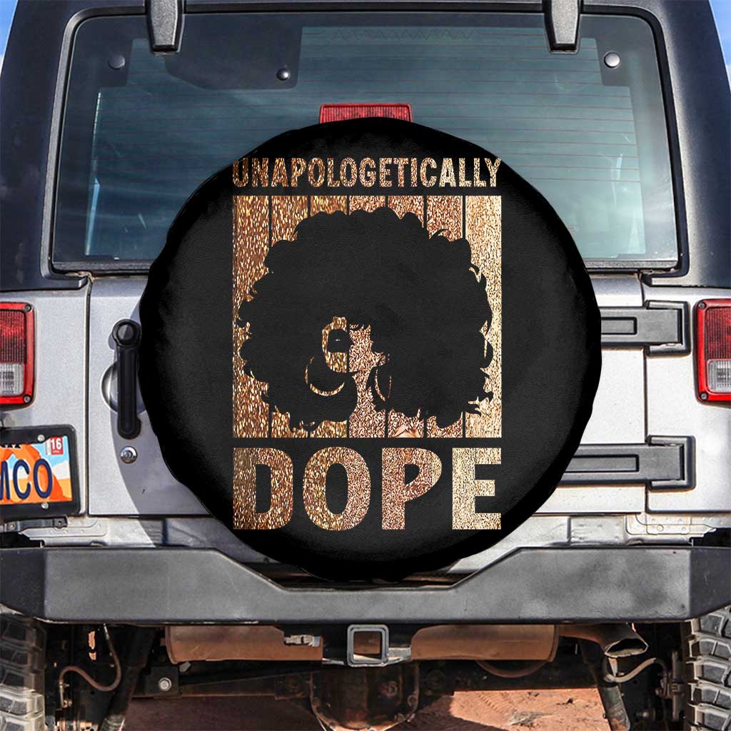 Melanin Queen Glitter Print Spare Tire Cover Unapologetically Dope TS12 No hole Black Print Your Wear