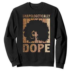 Melanin Queen Glitter Print Sweatshirt Unapologetically Dope TS12 Black Print Your Wear