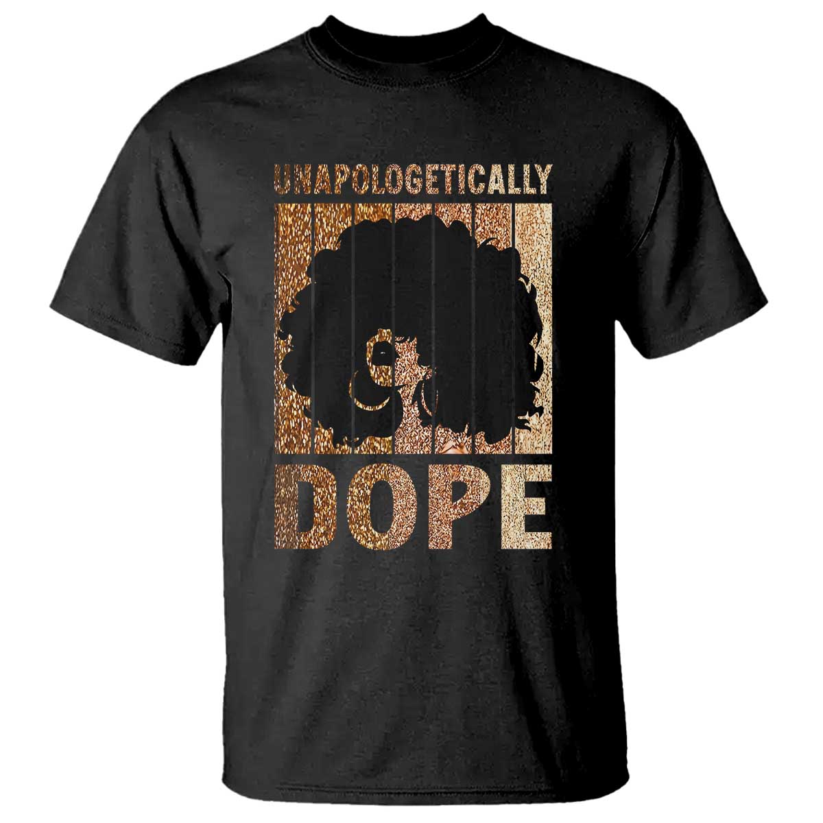 Melanin Queen Glitter Print T Shirt Unapologetically Dope TS12 Black Print Your Wear