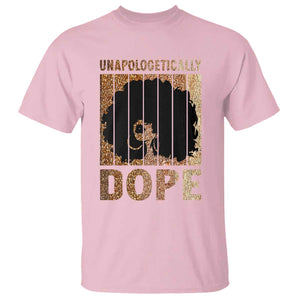 Melanin Queen Glitter Print T Shirt Unapologetically Dope TS12 Light Pink Print Your Wear