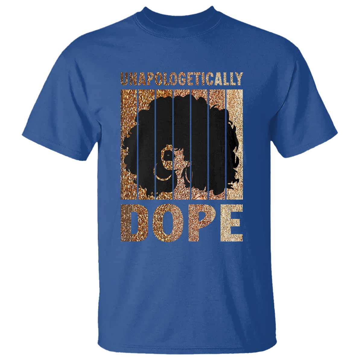 Melanin Queen Glitter Print T Shirt Unapologetically Dope TS12 Royal Blue Print Your Wear