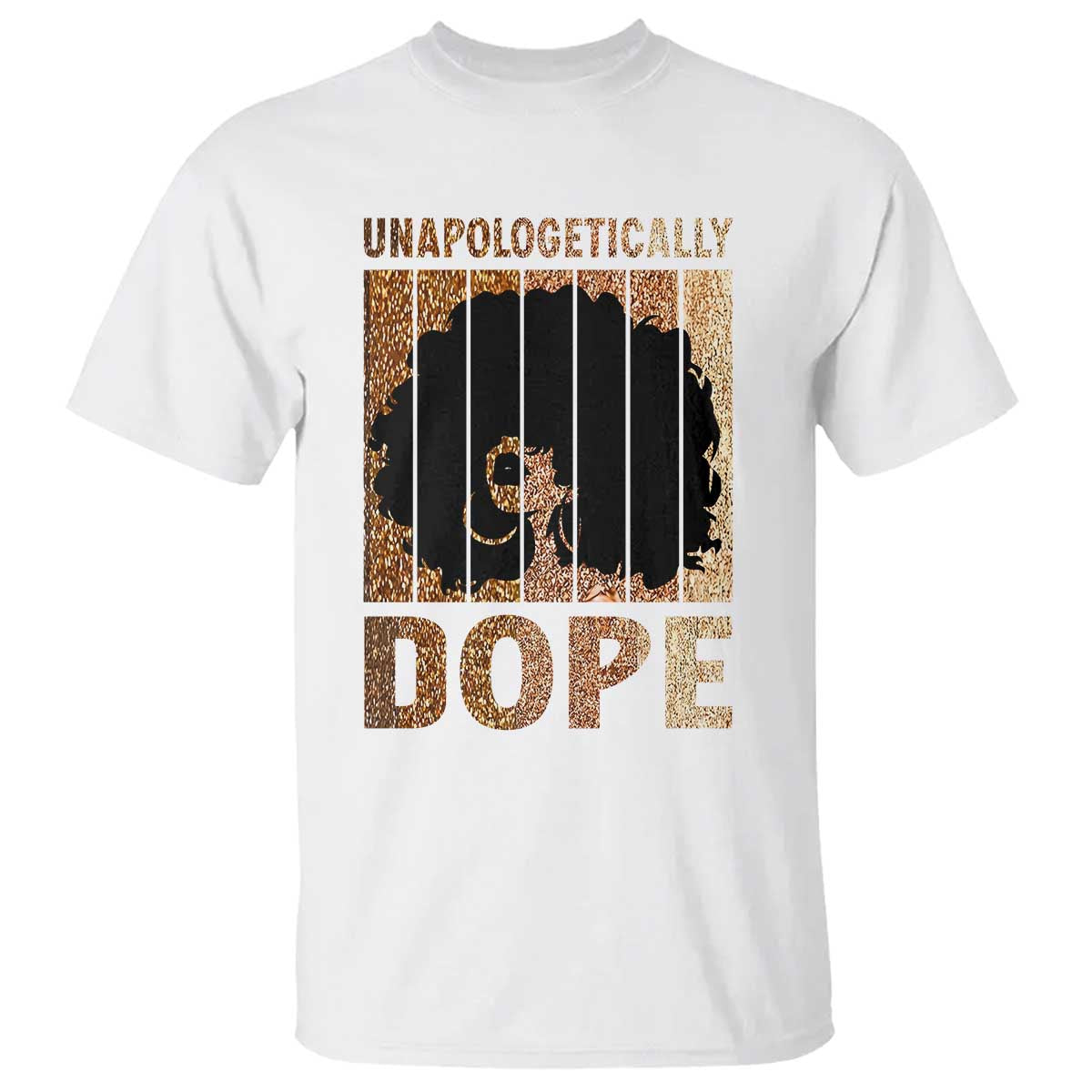 Melanin Queen Glitter Print T Shirt Unapologetically Dope TS12 White Print Your Wear