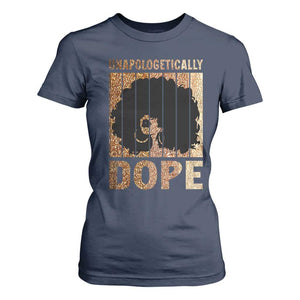 Melanin Queen Glitter Print T Shirt For Women Unapologetically Dope TS12 Navy Print Your Wear