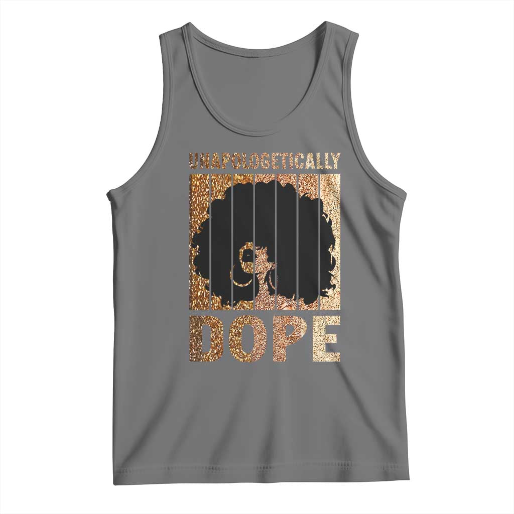 Melanin Queen Glitter Print Tank Top Unapologetically Dope TS12 Black Heather Print Your Wear