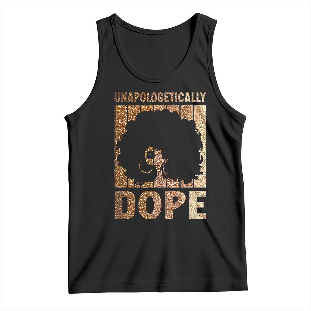 Melanin Queen Glitter Print Tank Top Unapologetically Dope TS12 Black Print Your Wear