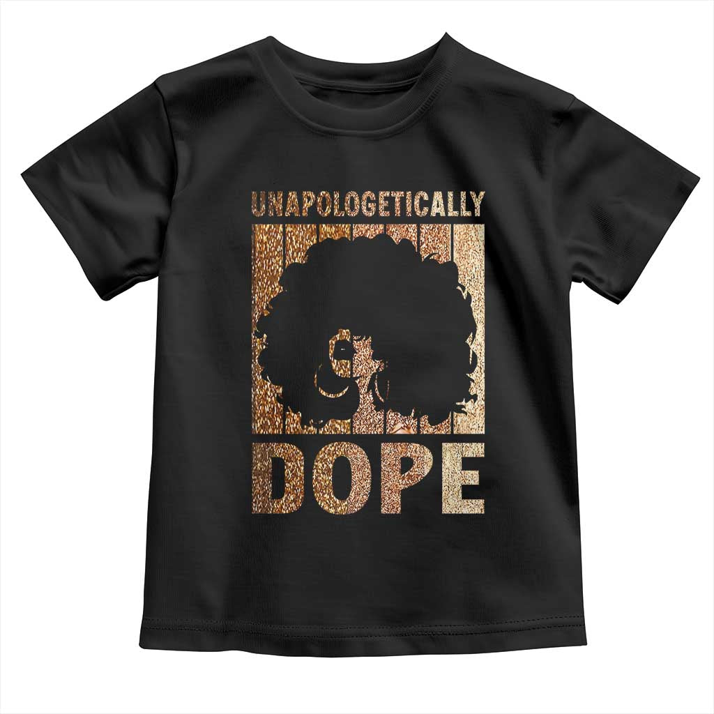 Melanin Queen Glitter Print Toddler T Shirt Unapologetically Dope TS12 Black Print Your Wear