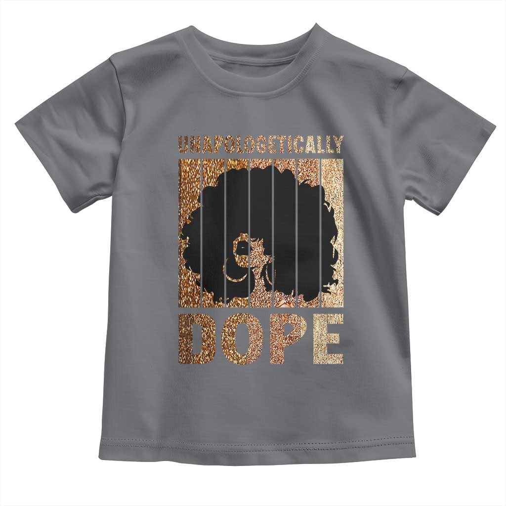 Melanin Queen Glitter Print Toddler T Shirt Unapologetically Dope TS12 Charcoal Print Your Wear