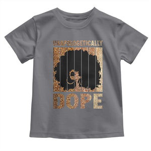 Melanin Queen Glitter Print Toddler T Shirt Unapologetically Dope TS12 Charcoal Print Your Wear