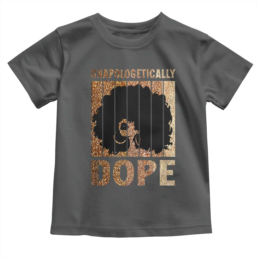 Melanin Queen Glitter Print Toddler T Shirt Unapologetically Dope TS12 Dark Heather Print Your Wear